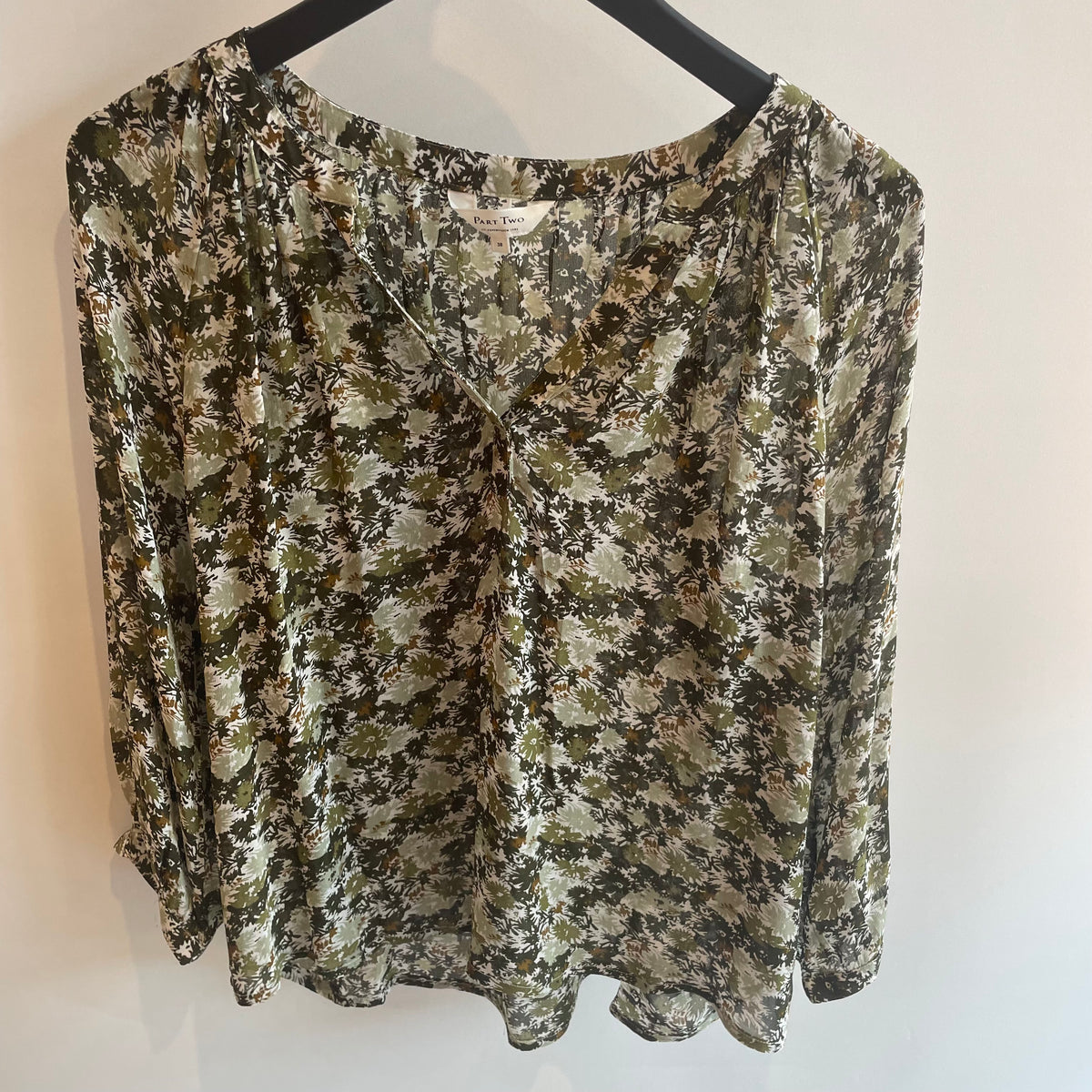 Part Two pattern blouse Greens Size 42