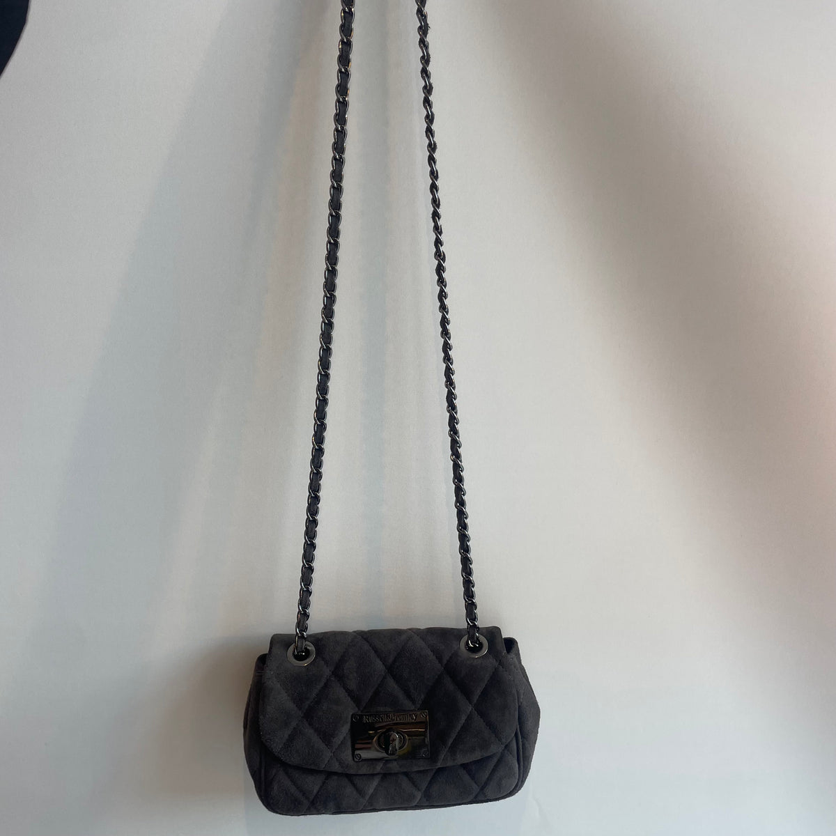 Russell & Bromley quilted chain bag Grey