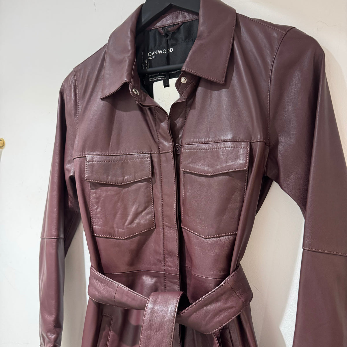 Oakwood Paris leather coat Oxblood size XS