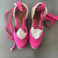 Jones Shoes Pink/Natural Wedge Espadrille UK 5/ EU38