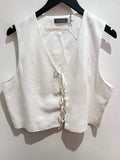Mint Velvet linen waistcoat White XL