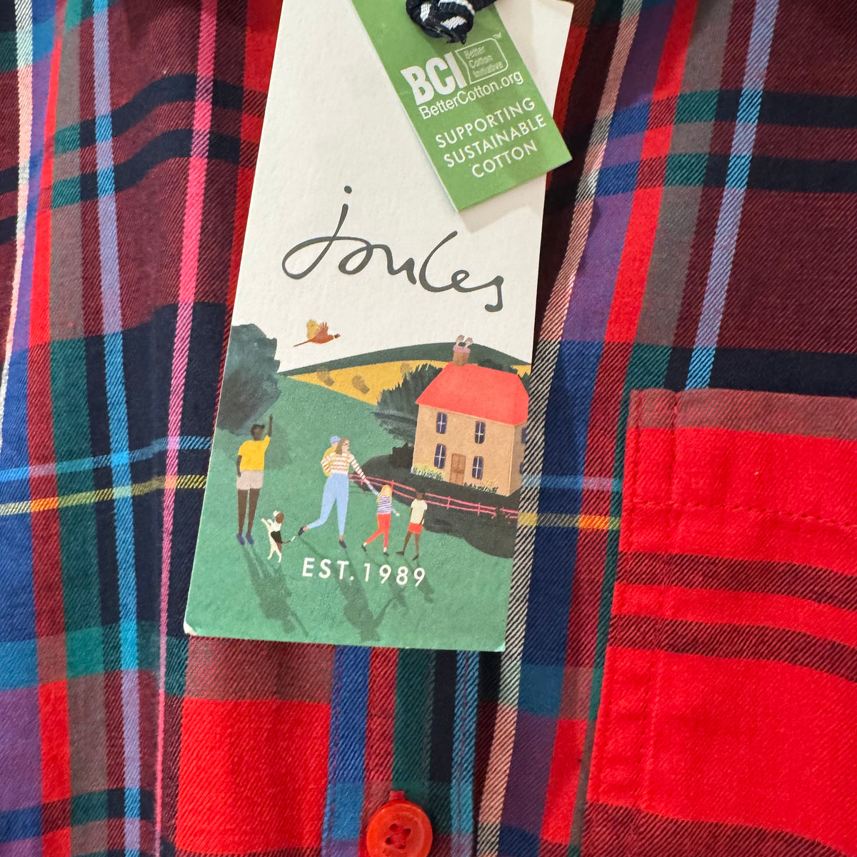 Joules check shirt Red 10