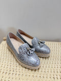 Moda In Pelle espadrille flatform Silver Size 41e