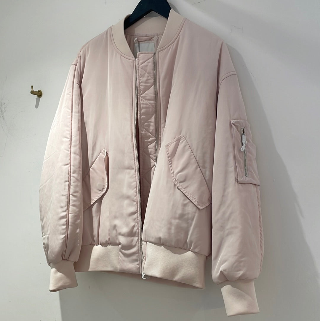 Cos puffer oversized bomber style jacket Pale pink Size Small