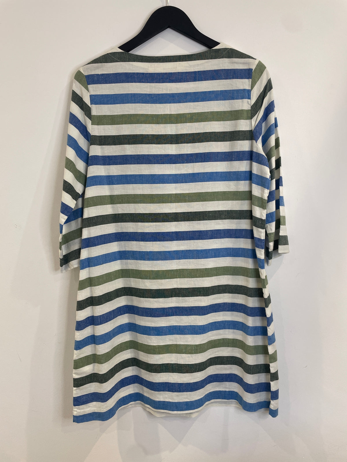 Seasalt Cornwall stripe tunic Ivory/Blue/Green Size 12