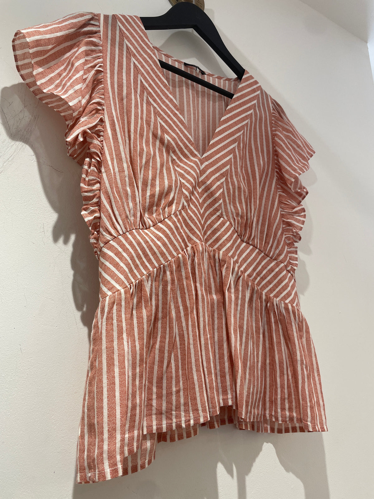 Idano stripe top Orange/White Size Medium