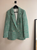 Next Jacket Boucle Green/White Size 14R