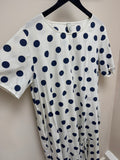 158C spot dress White/blue Size Large UK14