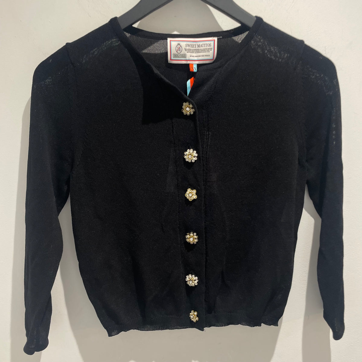 Sweet Matitos cropped cardi Black XS