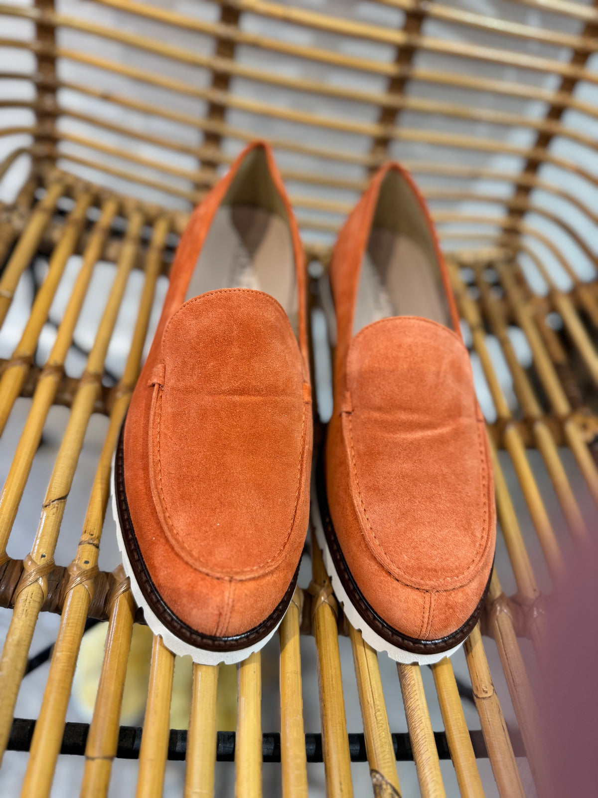 Madeleine Suede Loafer Burnt Orange Size 41
