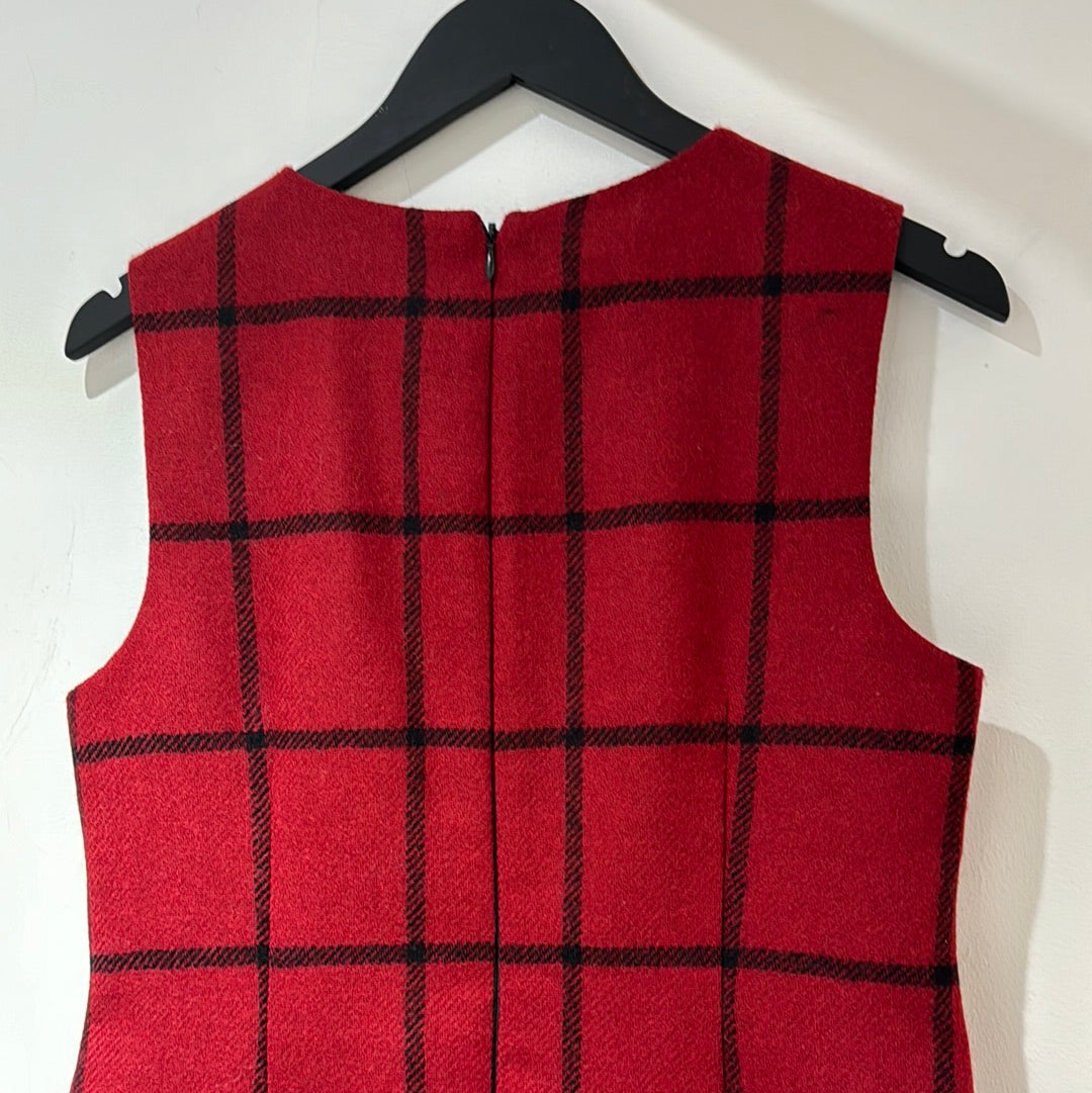 Hobbs 'Verity' dress Wool Red/ Black UK 12