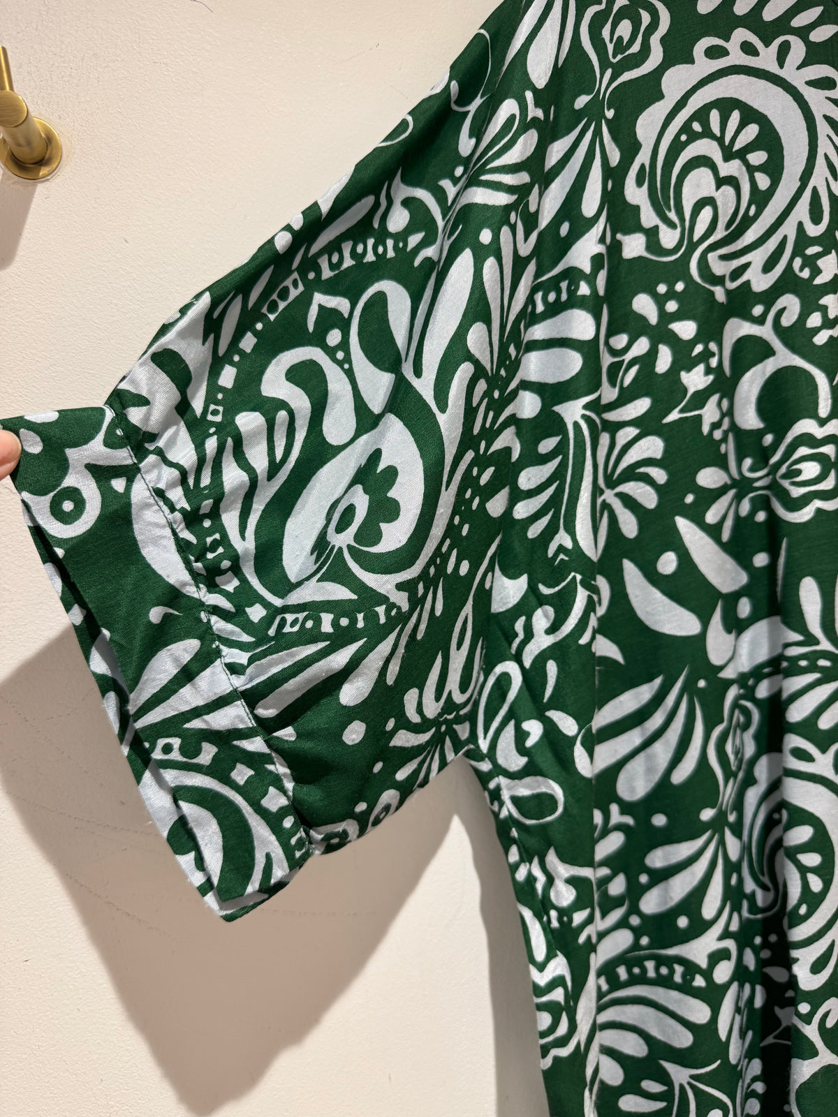 Masai Block Floral print top Pale Blue/Green Size Medium