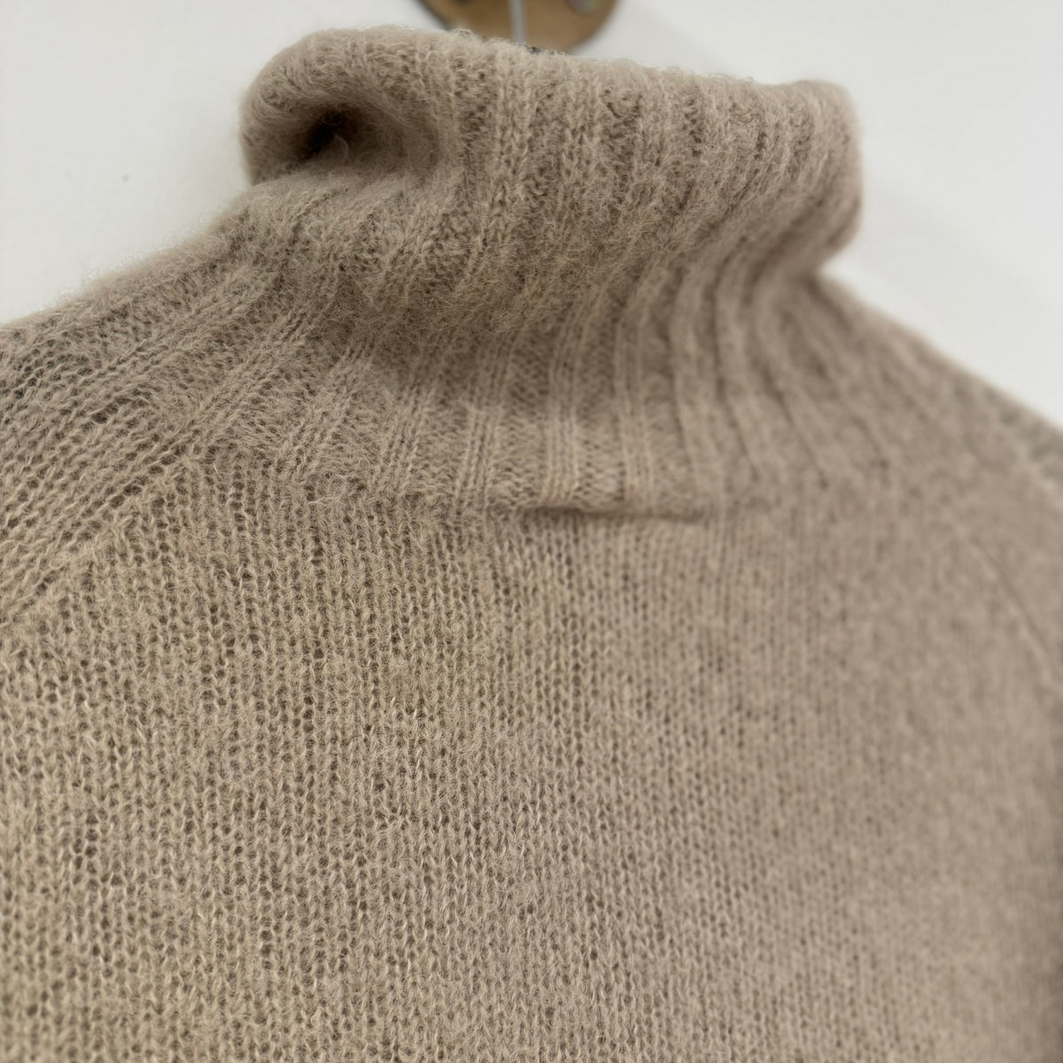 Celtic & Co slouch roll neck jumper Oatmeal Size Small