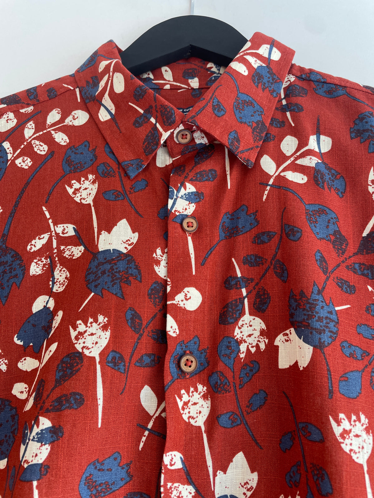 Ben Sherman SS Shirt Rust/Navy/White Size Large