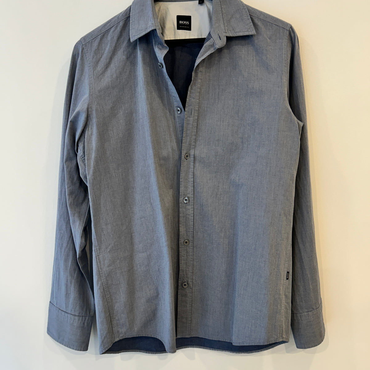 Boss regular fit shirt Grey Size Small