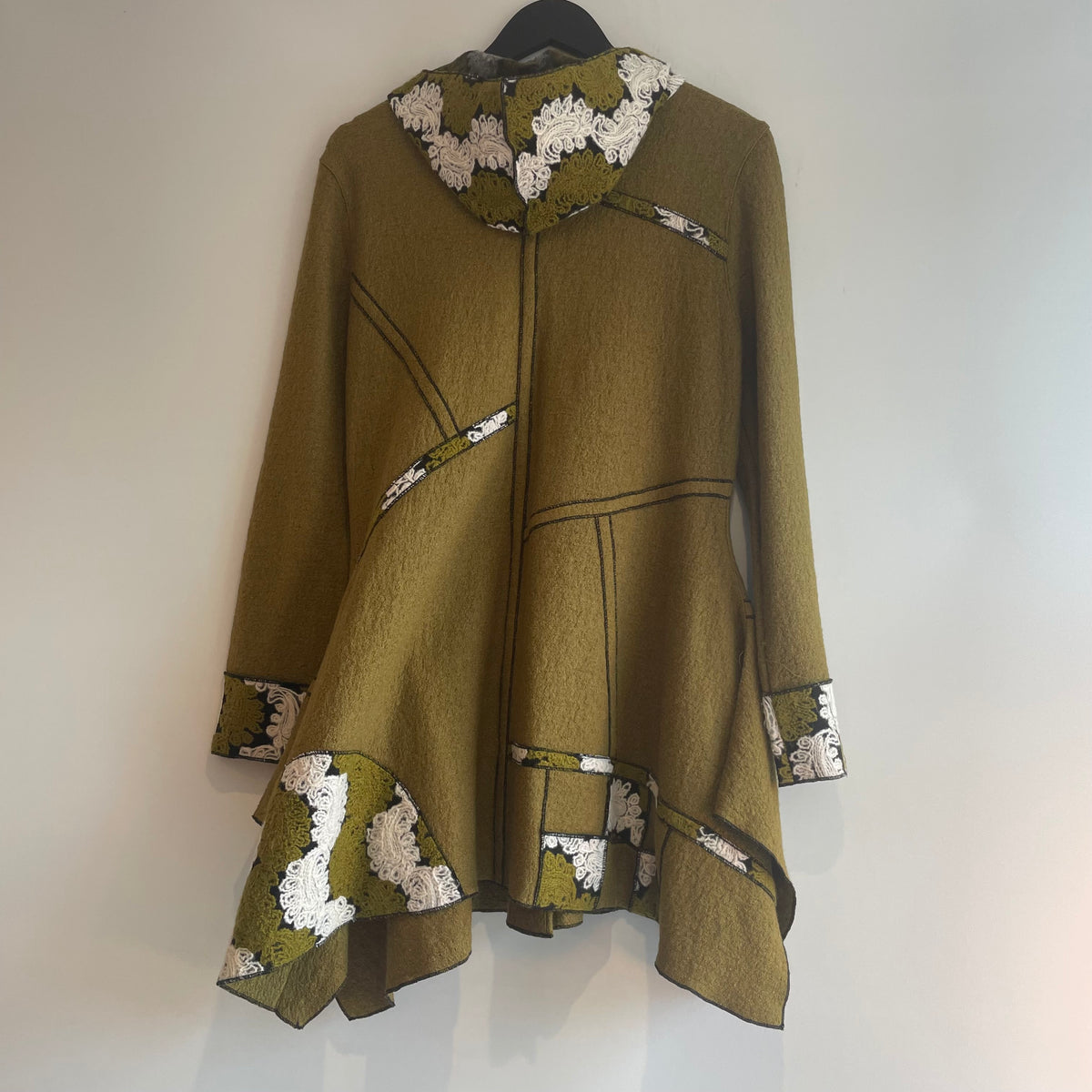 Joe Brown wool hooded coat Moss Green Size 10