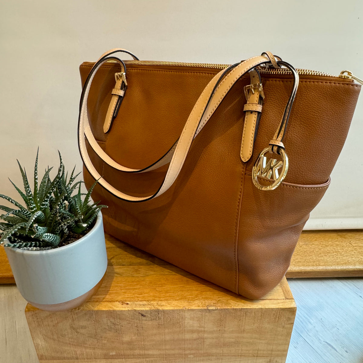 Michael kors tan on sale bag