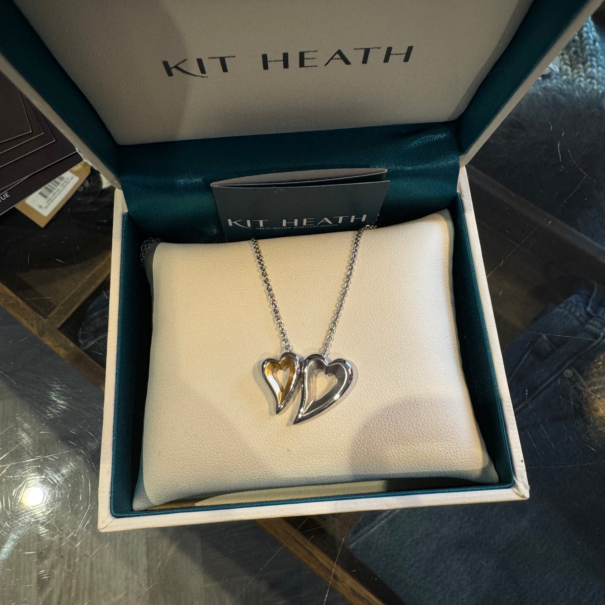 Kit Heath 'Love Story' double heart n/l