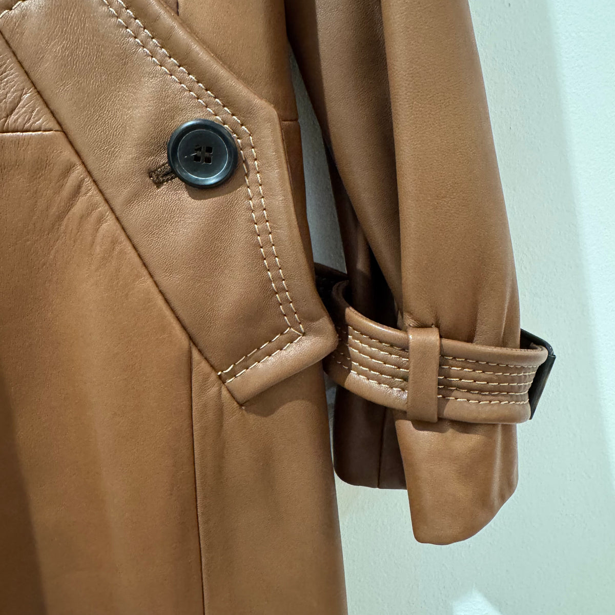 MaxMara leather car coat Chestnut Size 8