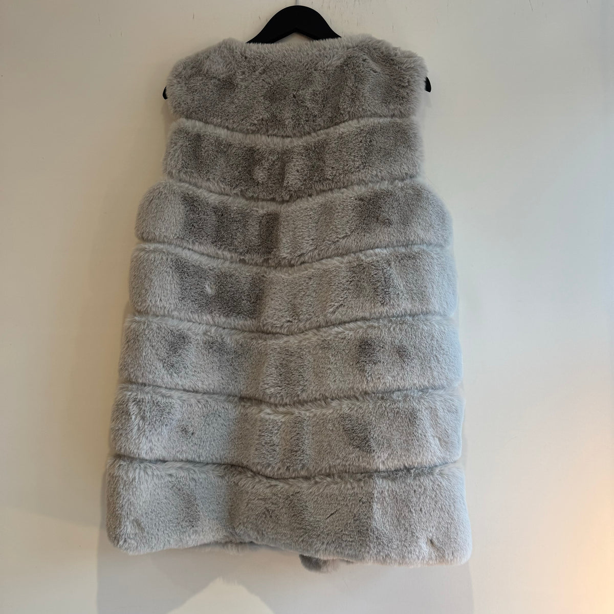 Gini London faux fur Gilet Grey Size L/XL