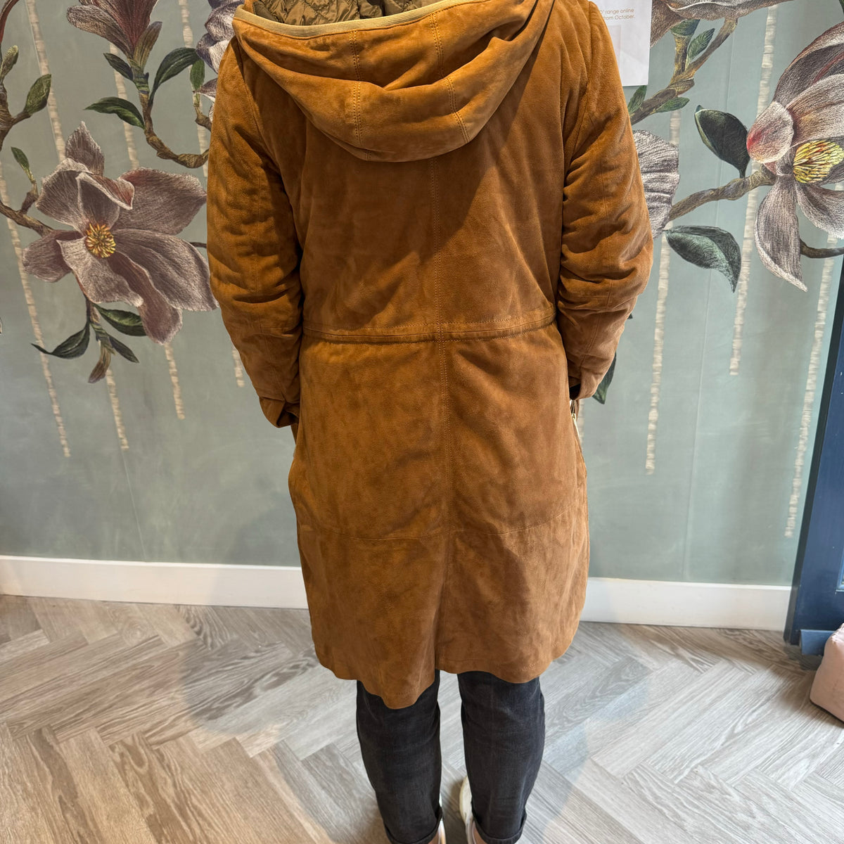 Oakwood Paris suede hooded coat Tan size Small