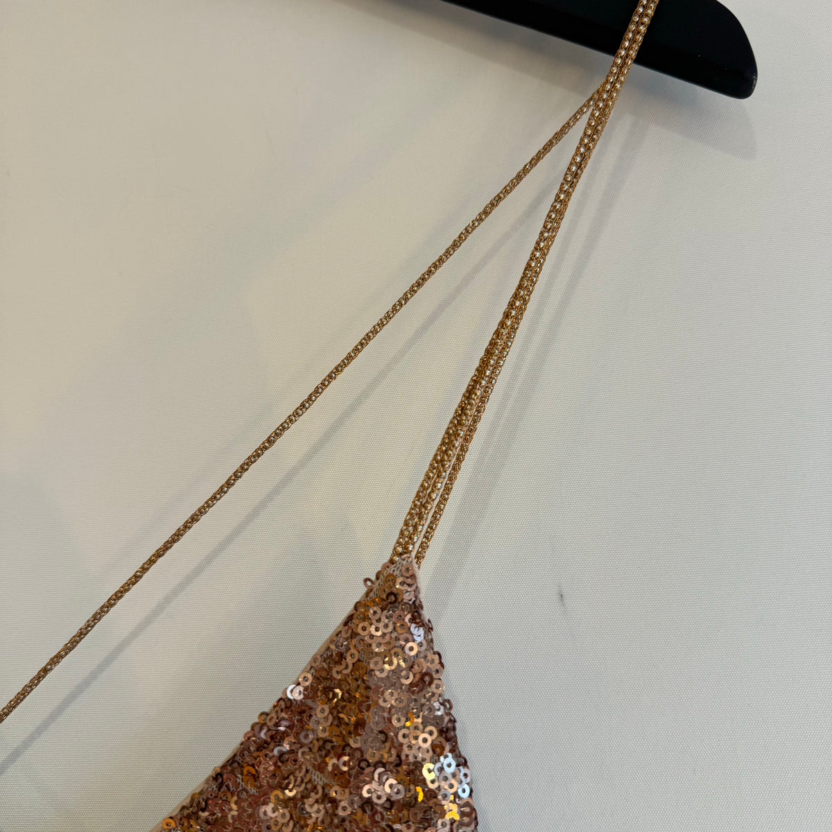 Zara chain strap sequin dress Bronze Small