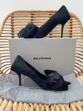 Balenciaga Knife Square Bow Pump Black Size 5