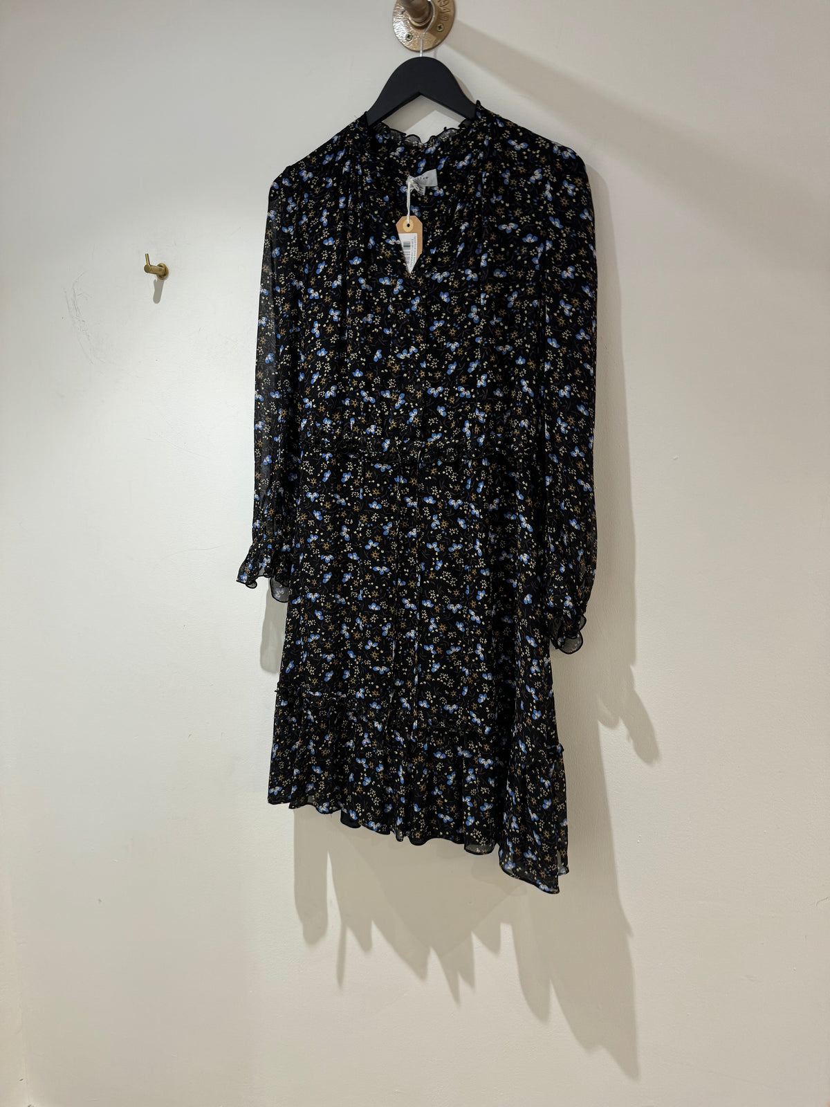 Jigsaw floral dress Black/multi Size 8