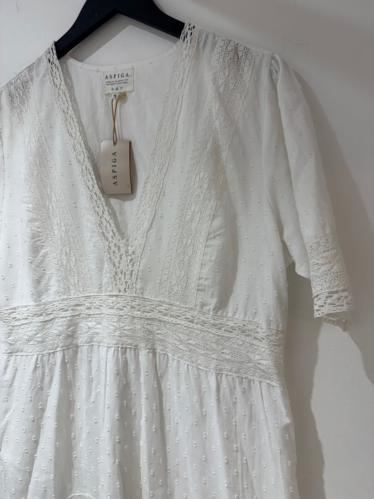 Aspiga Ruby organic cotton midi dress White Size XL