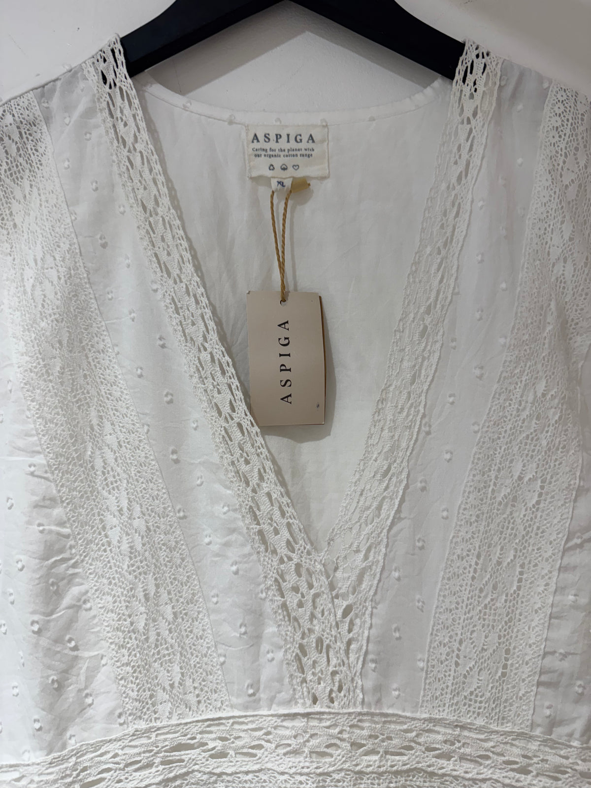 Aspiga Ruby organic cotton midi dress White Size XL