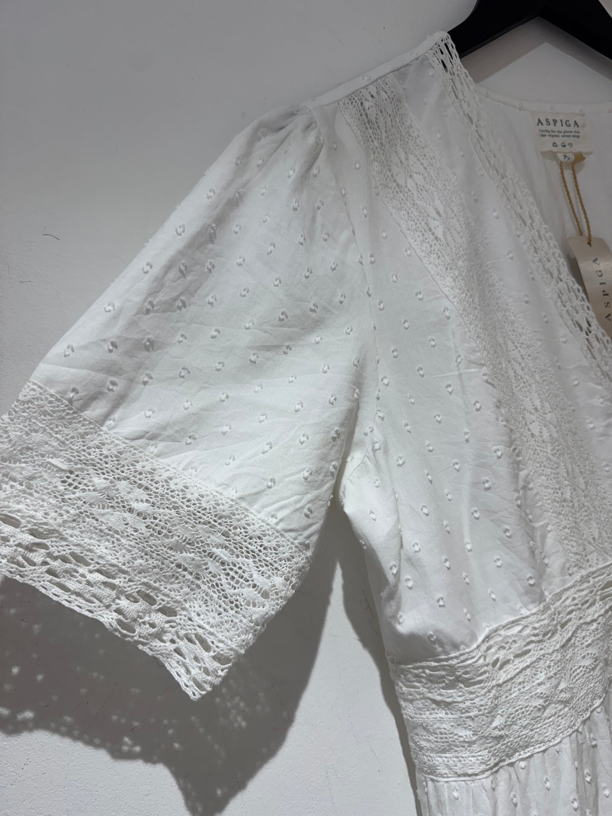 Aspiga Ruby organic cotton midi dress White Size XL
