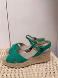 Boden suede espadrille sandal Green Size 6.5