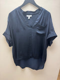 The White Label satin top Navy Size 18