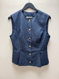 Zara chambray waistcoat Blue Size Medium