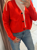 Whistles Preloved Cardigan Chilli Red Size Small
