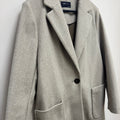 M&S Oatmeal One Button Car Coat 12