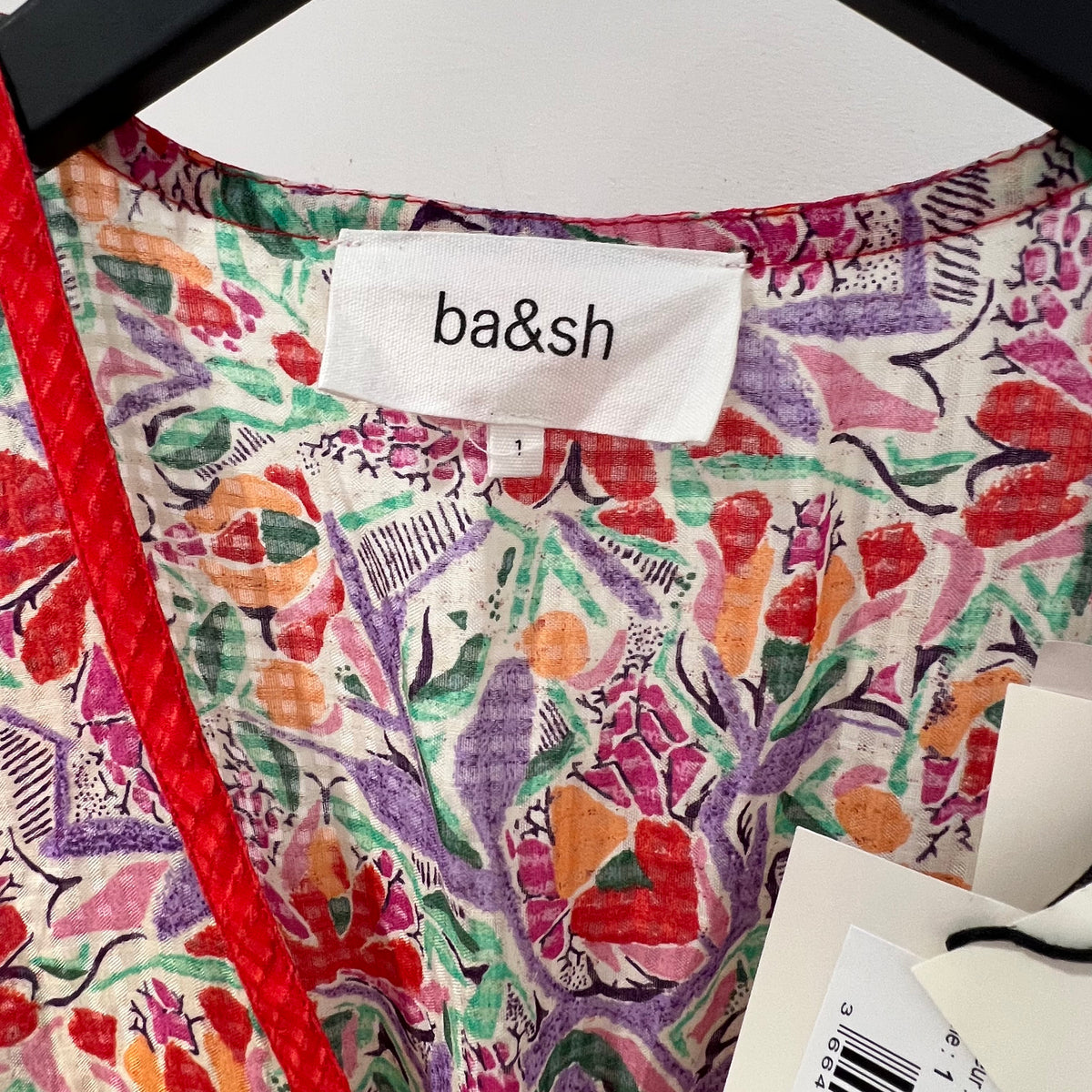 ba&sh print dress Ecru/Multi Size 1