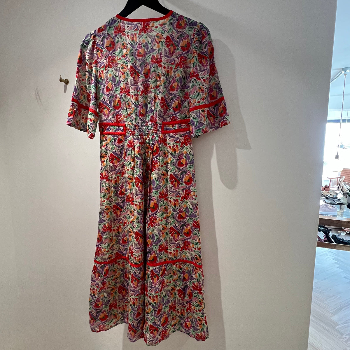 ba&sh print dress Ecru/Multi Size 1