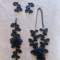 All That Glitters Occasion Necklace/bracelet and earring set Black