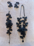 All That Glitters Occasion Necklace/bracelet and earring set Black