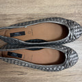 M&S woven leather pump Pewter Size 6.5