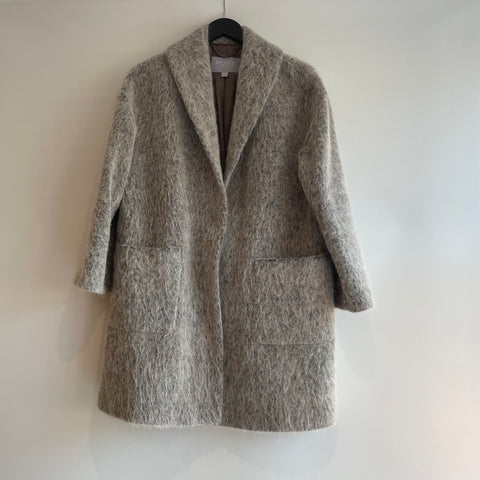 Pure Collection alpaca blend coat Grey Size 14