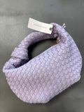 Anthropologie woven leather bag Lilac One Size