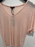 Massimo Dutti Linen T-shirt Maxi Hot Pink Small