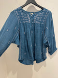 Laraethnics boho blouse Blue O/S