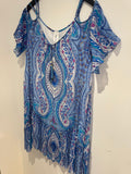 22 Maggio silk blend print dress Blues Size UK 14