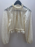 Zimmerman lacey crop blouse Ivory Size 3