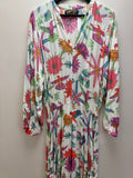 Stardust Dress Bird/Tropical Ecru/Neon Brights Size Large