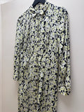 Mint Velvet print shirt dress Cream/lime/black Size 10