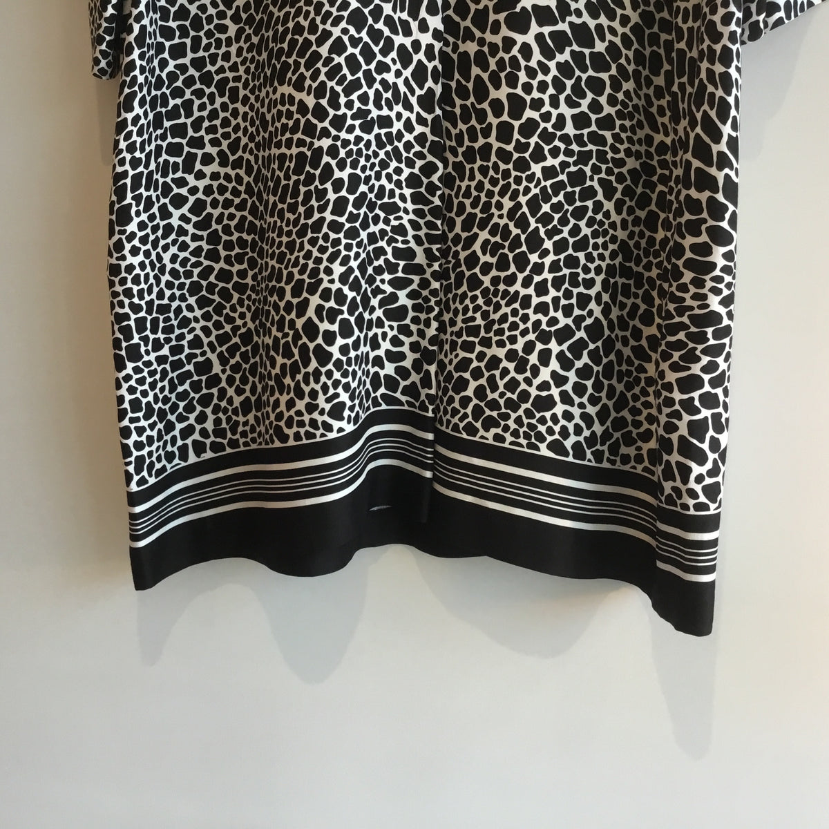 Hobbs animal print 'Marci' dress Blk/Ivory size 14